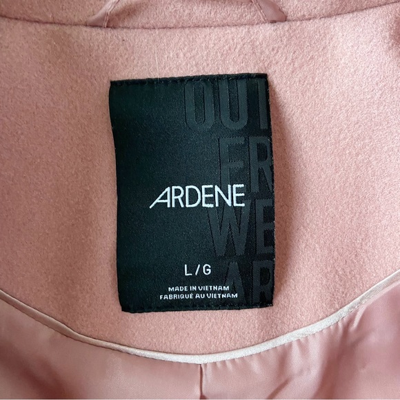 Light blush pink long peacoat / overcoat - Picture 4 of 5